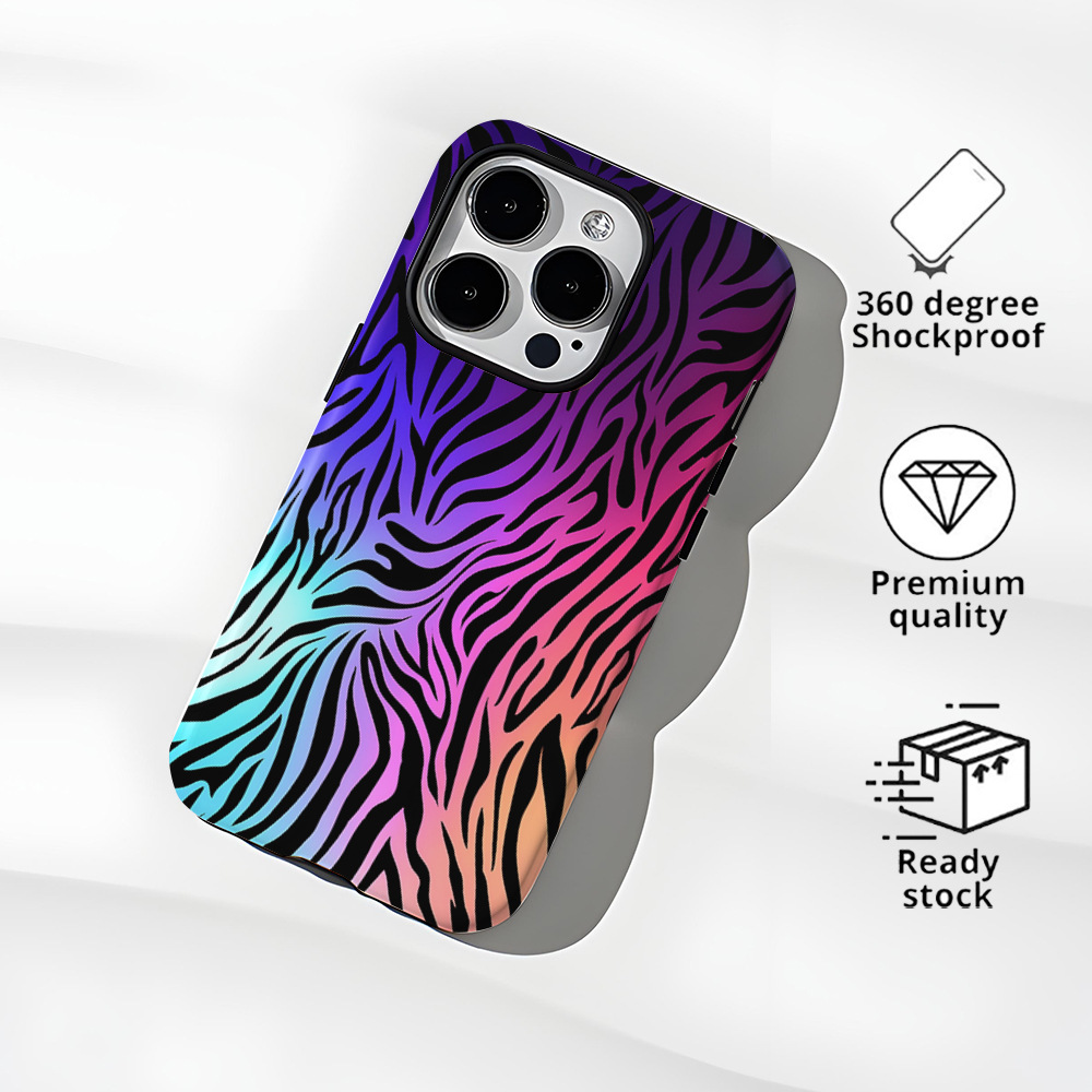 Colorful Tiger Printed Phone Case for Apple iPhone