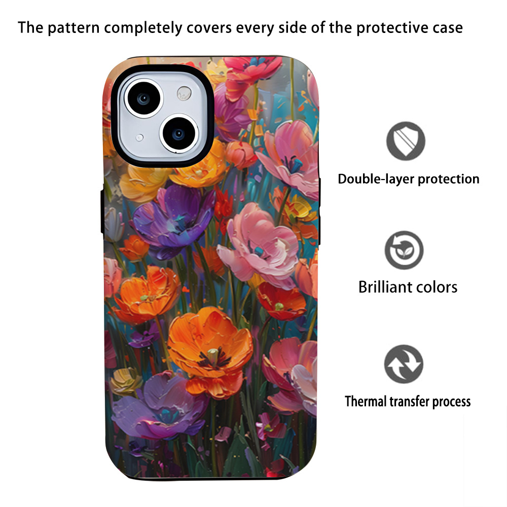 Flower Printed Phone Case for Apple iPhone
