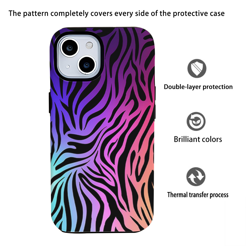 Colorful Tiger Printed Phone Case for Apple iPhone