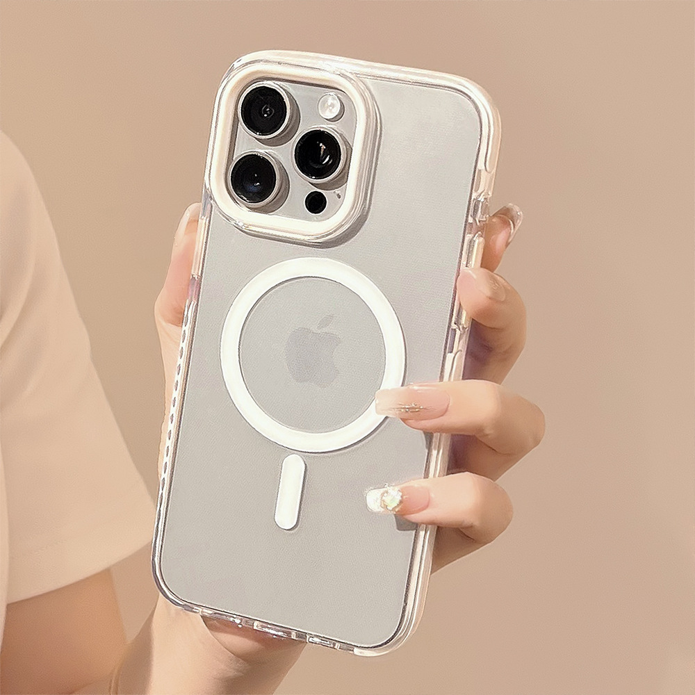 Transparent Magsafe Mobile Phone Case for Apple iPhone