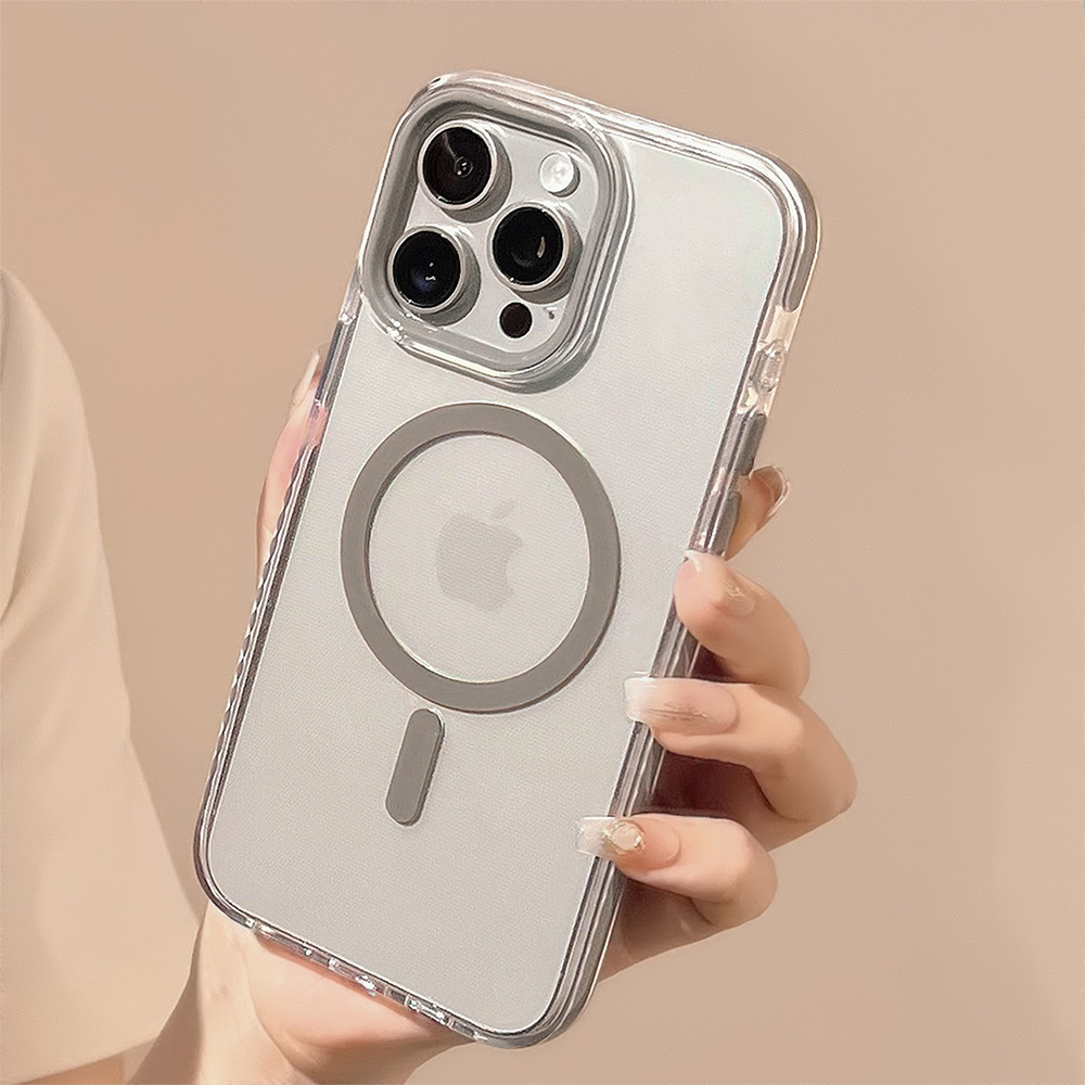 Transparent Magsafe Mobile Phone Case for Apple iPhone