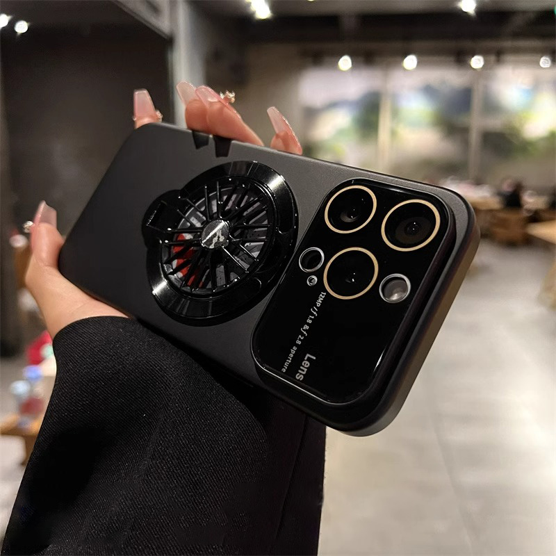 High-grade Rotating Gyroscope Magnetic Bracket Anti-fall Mobile Phone Case for iPhone