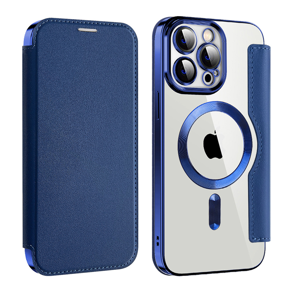 Leather Wallet Magsafe Bracket Mobile Phone Case for Apple iPhone