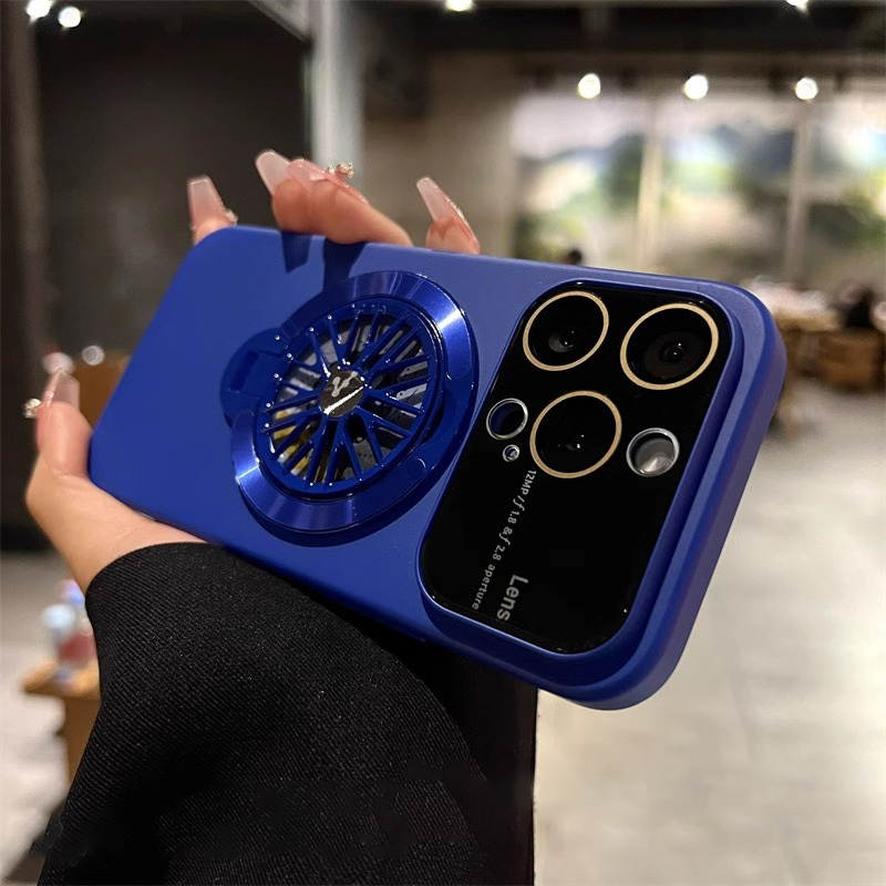 High-grade Rotating Gyroscope Magnetic Bracket Anti-fall Mobile Phone Case for iPhone