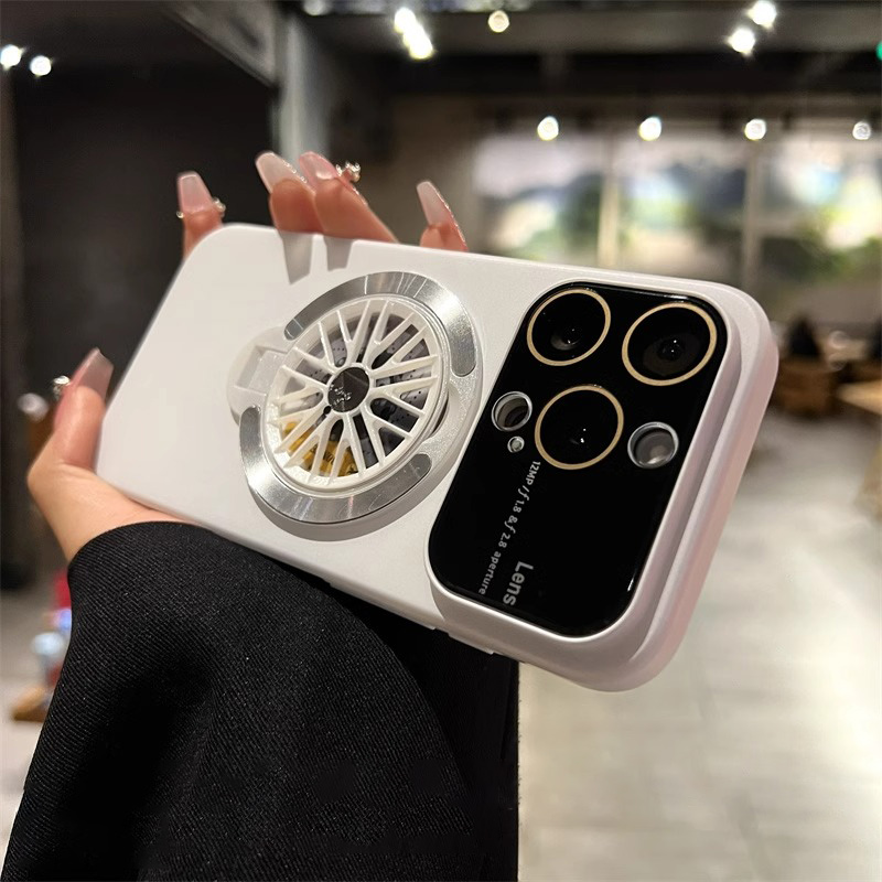 High-grade Rotating Gyroscope Magnetic Bracket Anti-fall Mobile Phone Case for iPhone