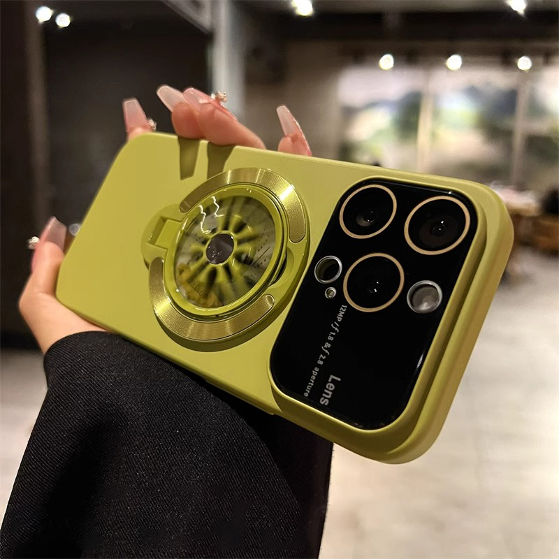 High-grade Rotating Gyroscope Magnetic Bracket Anti-fall Mobile Phone Case for iPhone