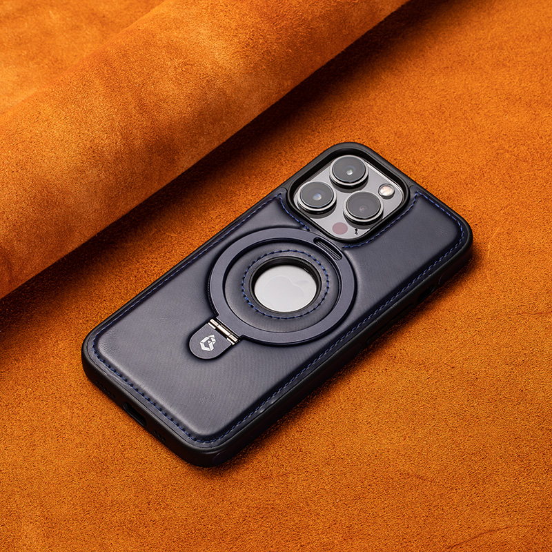 Leather Magsafe Bracket Mobile Phone Case for iPhone