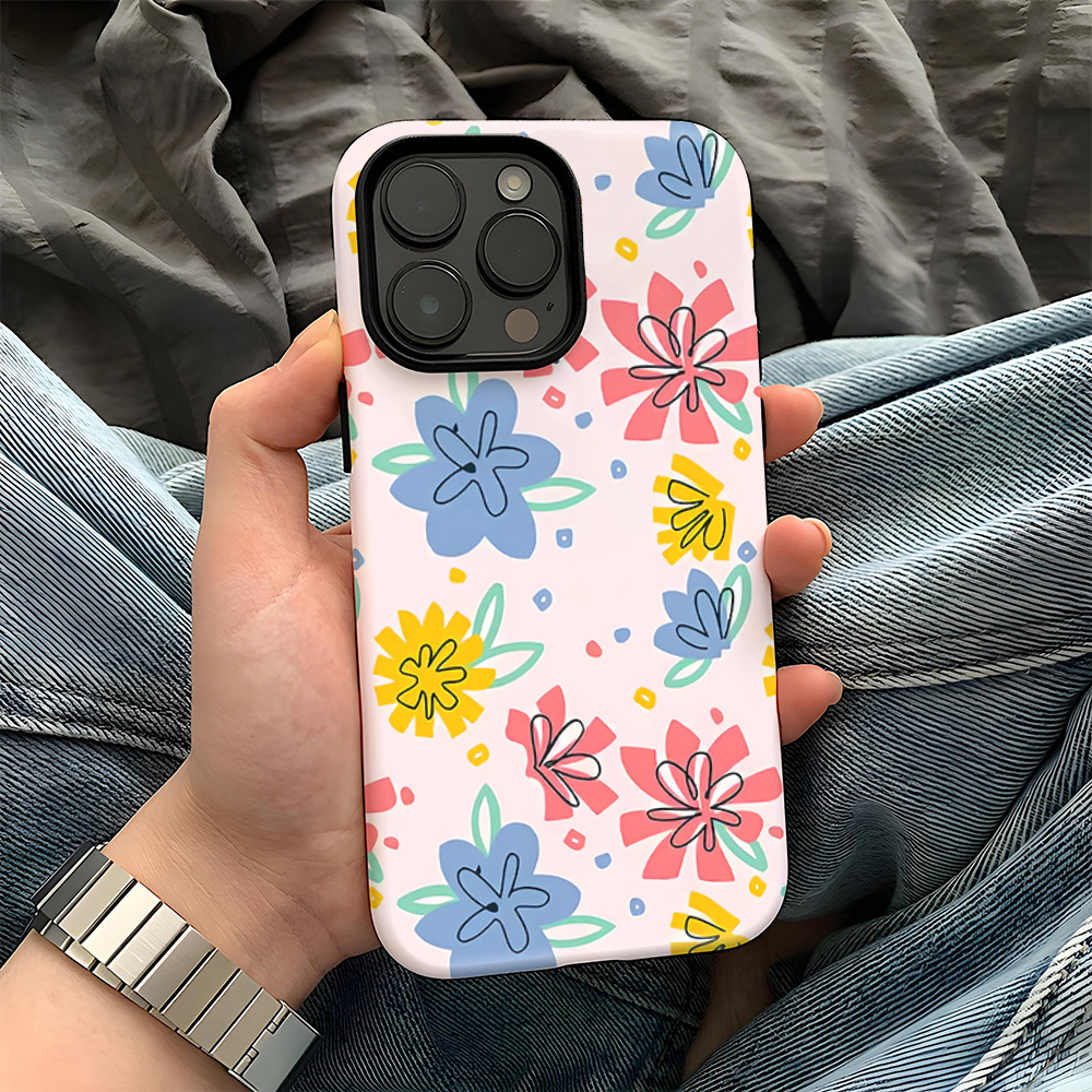 Painted Flowers Printed Phone Case for Apple iPhone
