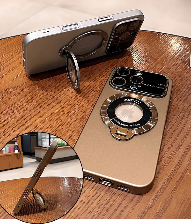 Luxury Magsafe Bracket Anti-fall Mobile Phone Case for iPhone