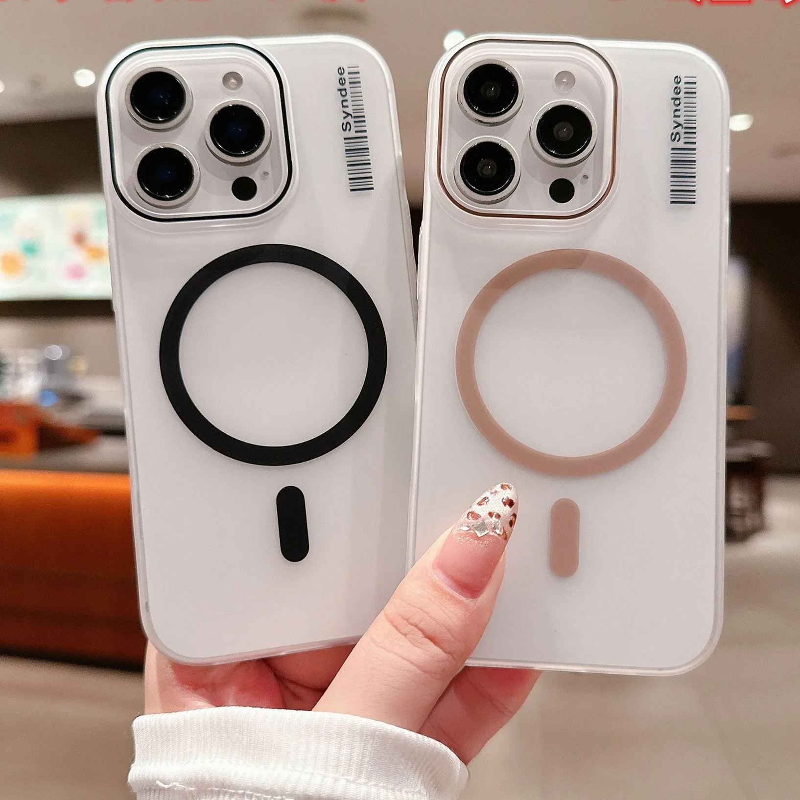 Skin-feel Matte Transparent Magsafe Mobile Phone Case for Apple iPhone