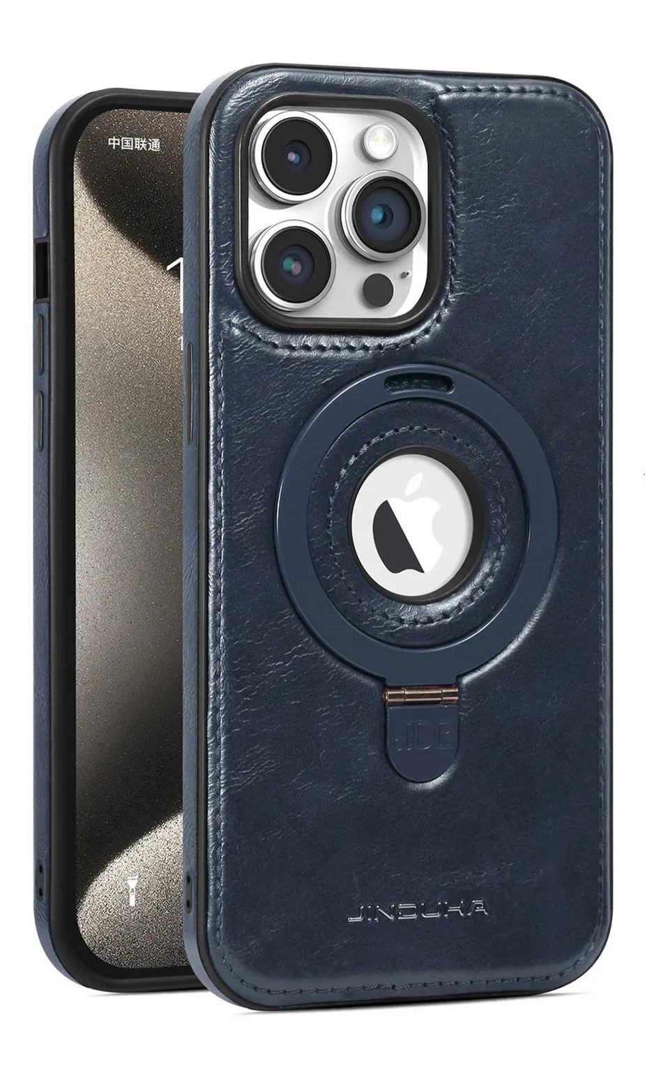 Leather Business Magsafe Bracket Mobile Phone Case for iPhone