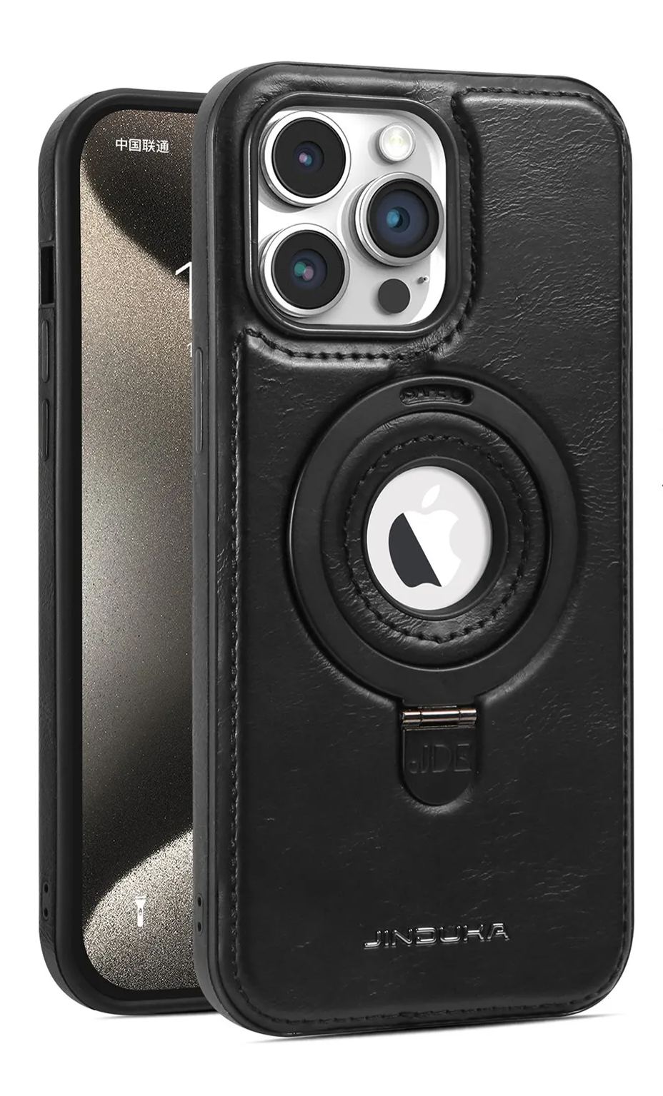 Leather Business Magsafe Bracket Mobile Phone Case for iPhone