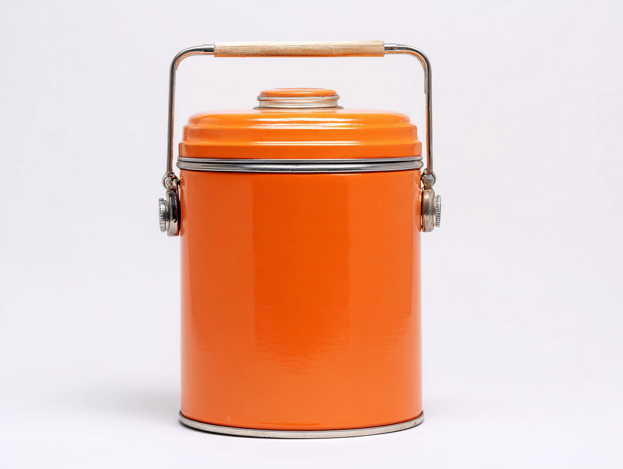 Tragbare Isolierbox-Kunststoff-48×38×42 cm-Weiß/Silber-Terrasse-fester Deckel mit Metallverschluss-Riviasohaus
