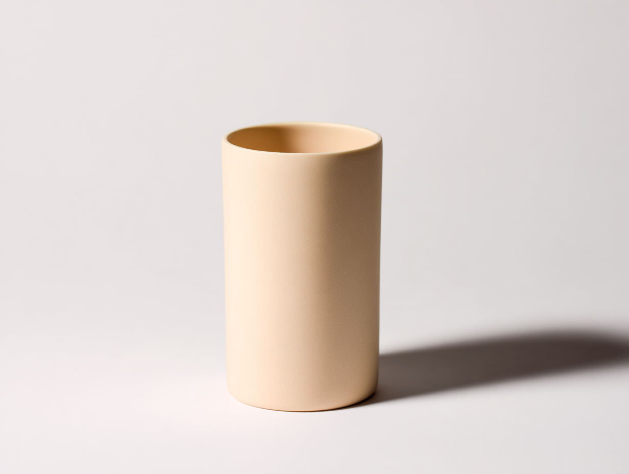 Blumentopf-Keramik-21×21×38 cm-Sandbeige-minimalistische Zylinderform mit Sprenkelstruktur-Riviasohaus
