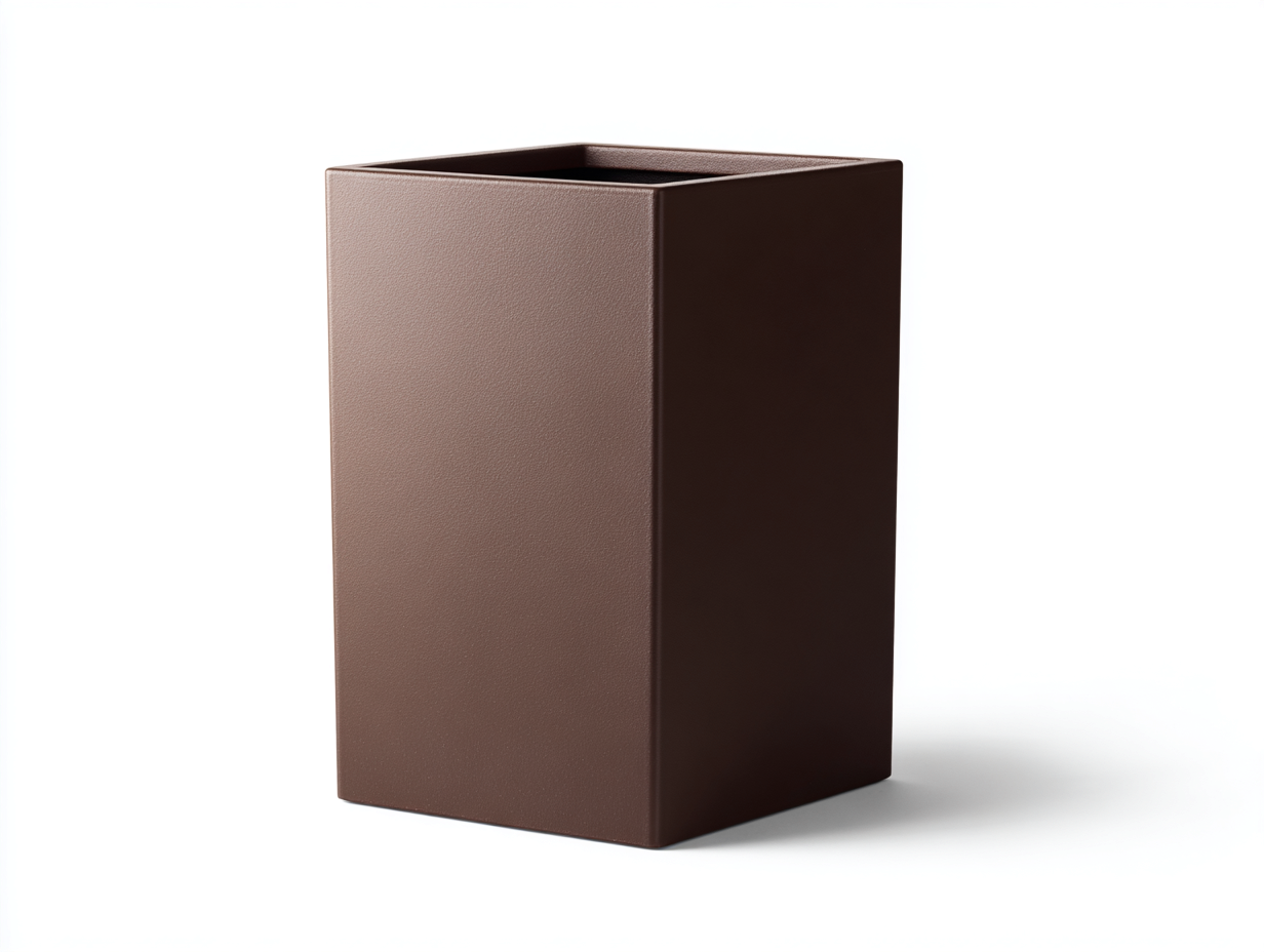 Blumentopf-Keramik-36×36×44 cm-Beige-abgerundetes Design fürs Wohnzimmer-Riviasohaus