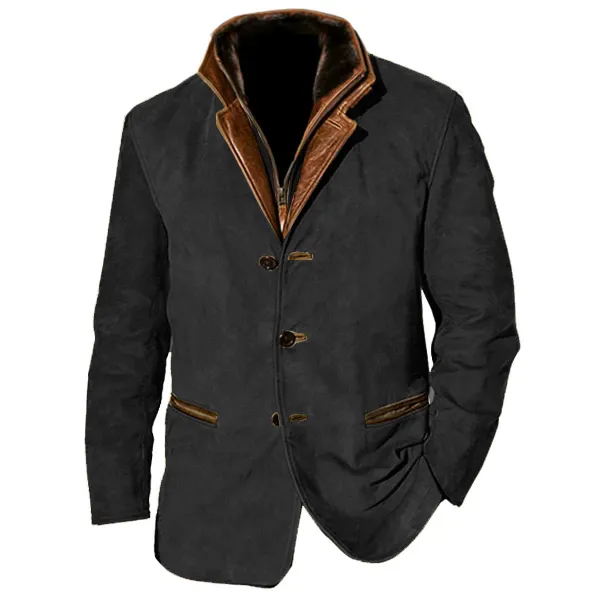 ⭐Last Day 50% Off-🔥Men's Mid-Length Leather Jacket – Rugged Style & Everyday Comfort