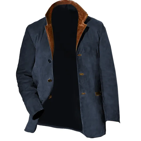 ⭐Last Day 50% Off-🔥Men's Mid-Length Leather Jacket – Rugged Style & Everyday Comfort