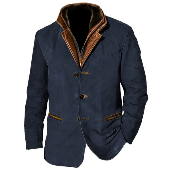 ⭐Last Day 50% Off-🔥Men's Mid-Length Leather Jacket – Rugged Style & Everyday Comfort