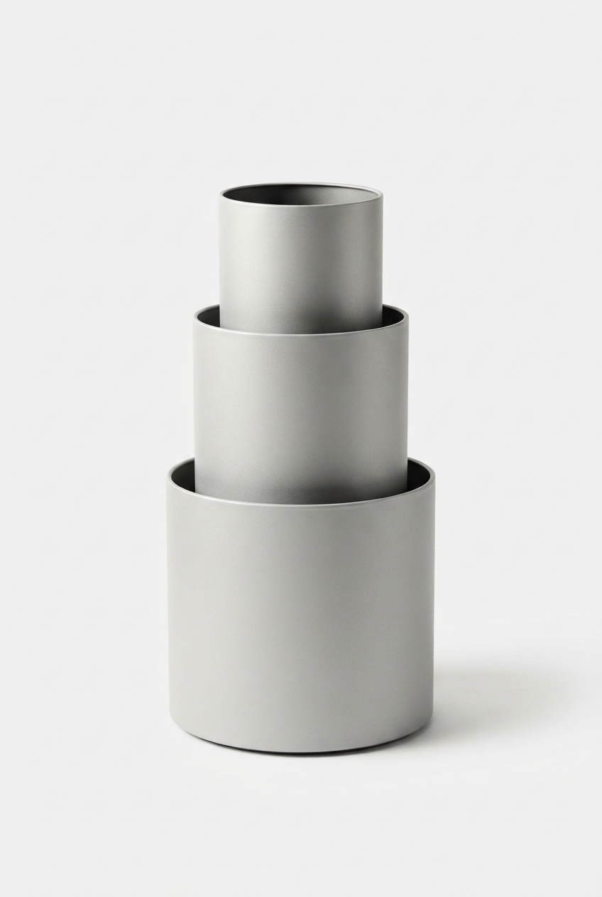 Set of two modern outdoor metal planters