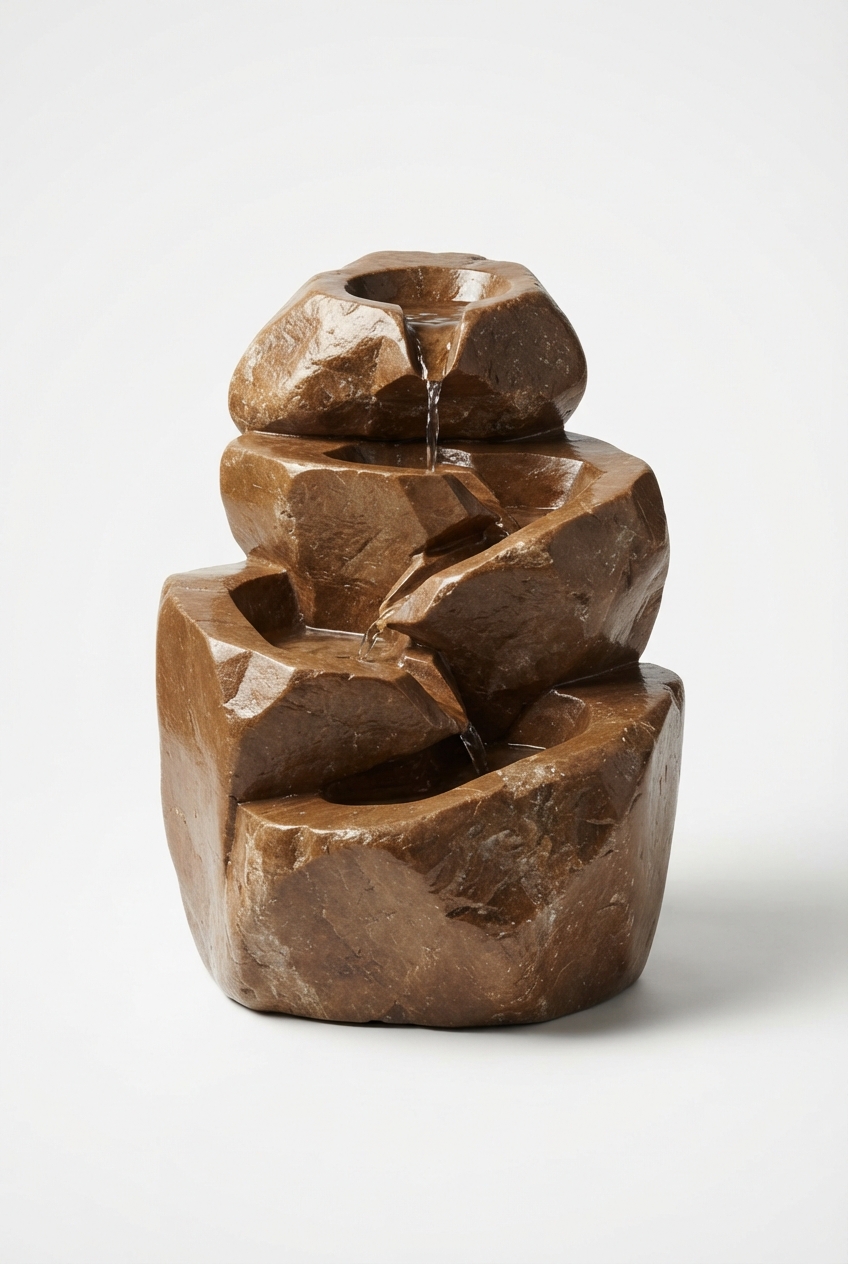 Set of decorative resin fountain rocks