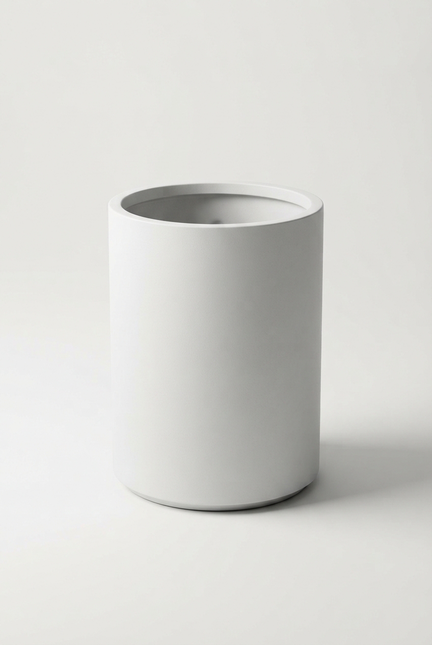 Whitesmoke outdoor resin planter for balcony flowers