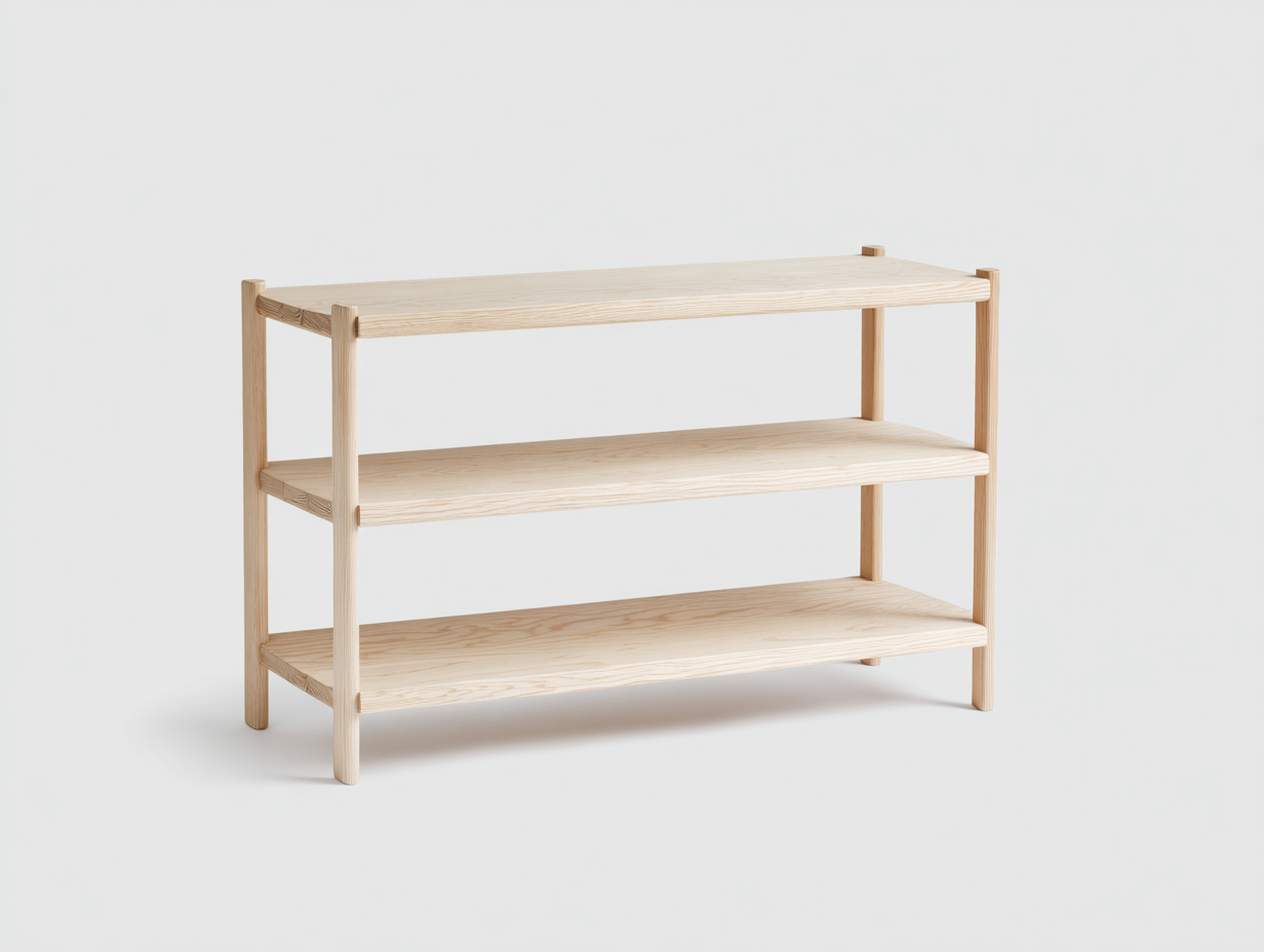 Bücherregal-Holz-110×38×82 cm-Naturholz-niedriges Standregal für das Arbeitszimmer-Simosidecor