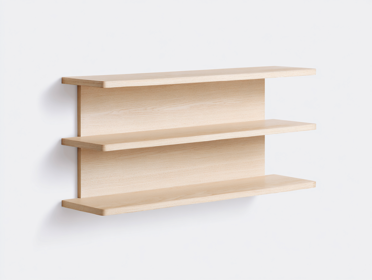 Bücherregal-Holz-120×24×72 cm-Naturholz-Wandregal für das Arbeitszimmer-Simosidecor