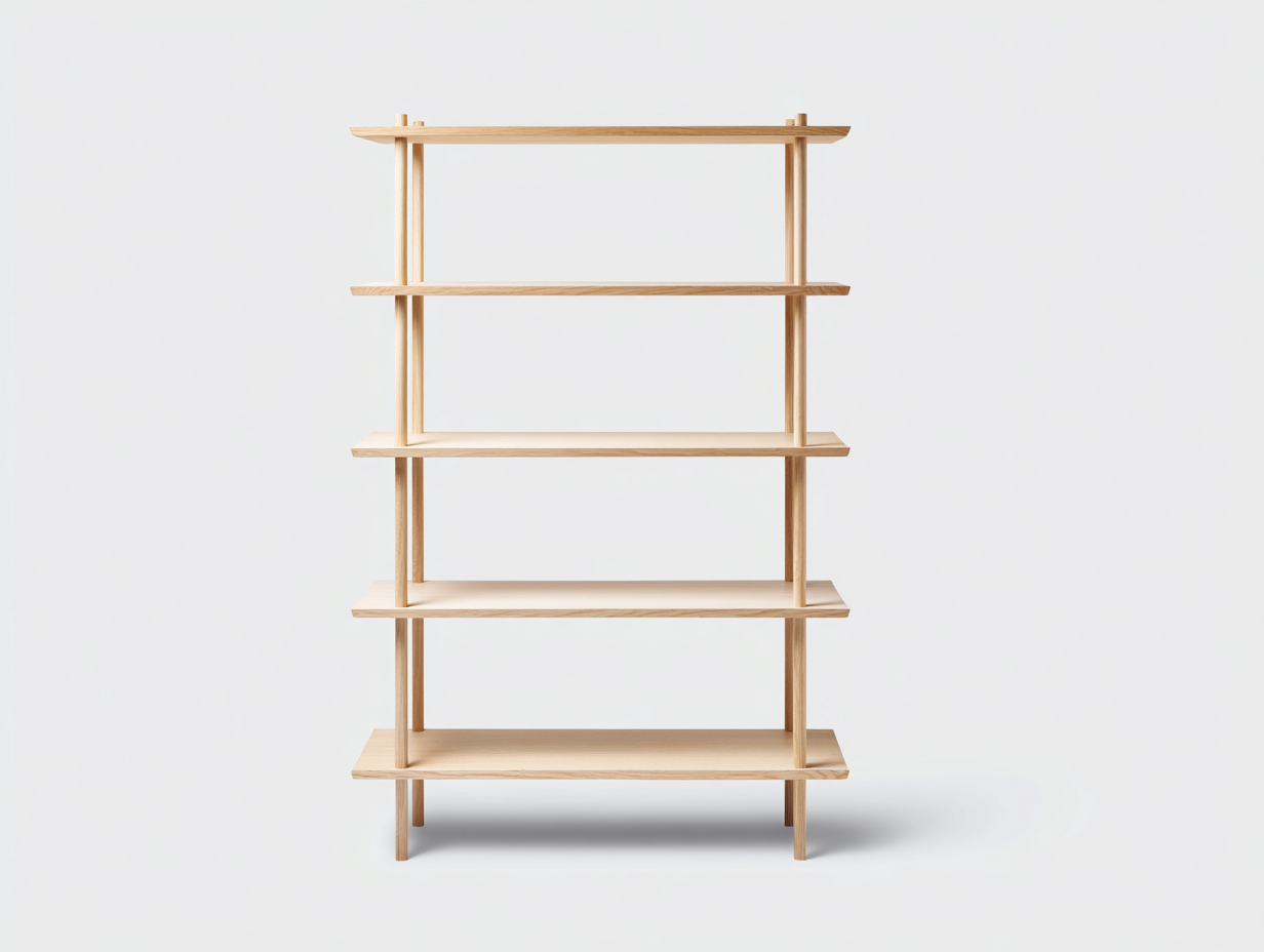 Bücherregal-Holz-110×35×180 cm-Naturholz-offenes Standregal fürs Arbeitszimmer-Simosidecor