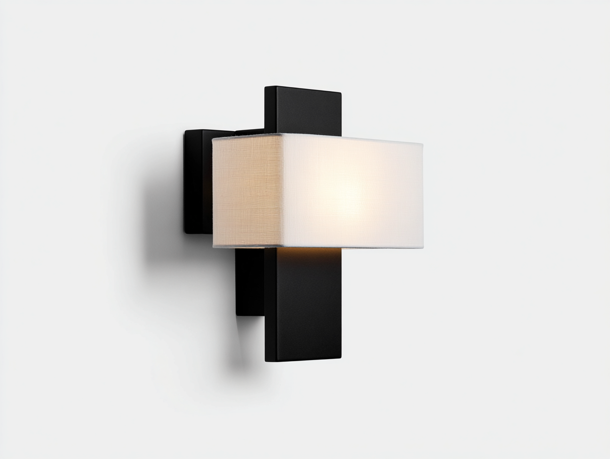 Schlichte Wandleuchte Metall 27×21×26 cm schwarz mit Bogenausleger für Eingangsbereich im Werkstattstil-Hacorlyhome