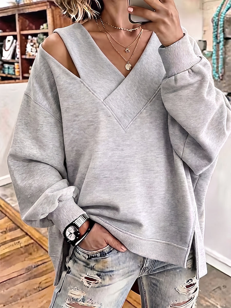 🔥 2026 Autumn 50% Off Sale 🔥Women's Loose V-Neck Sweatshirt