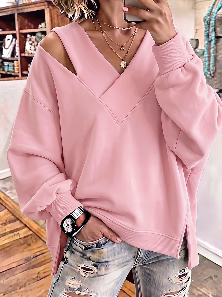 🔥 2026 Autumn 50% Off Sale 🔥Women's Loose V-Neck Sweatshirt