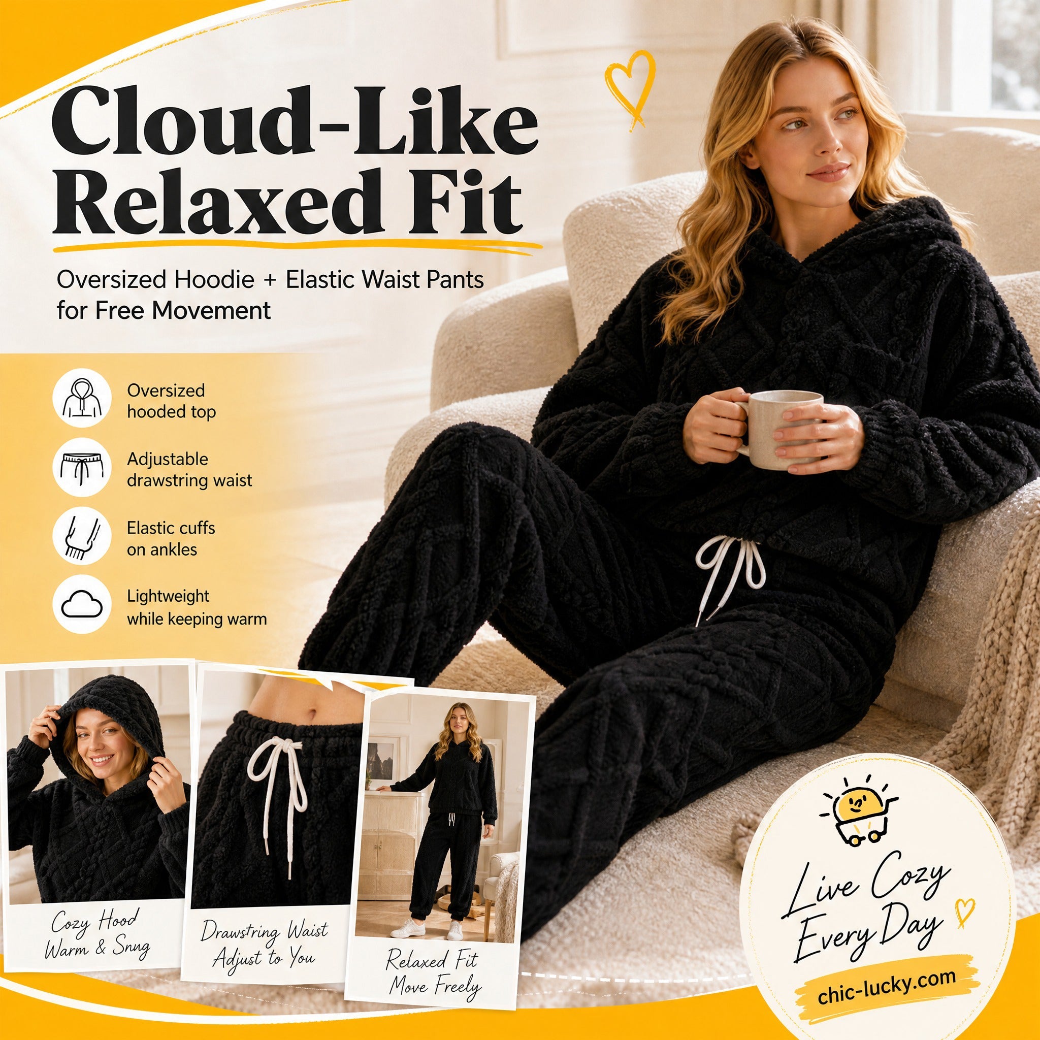💖Black Friday Mega Deal💖Embossed Geometric Plush Set – Timeless Comfort & Effortless Style For Every Occasion