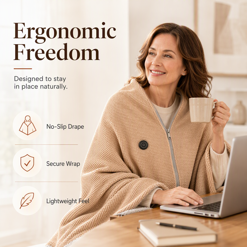 🔥 Christmas Sale ❄️ Stay Warm All Winter — Portable Electric Heated Blanket Shawl