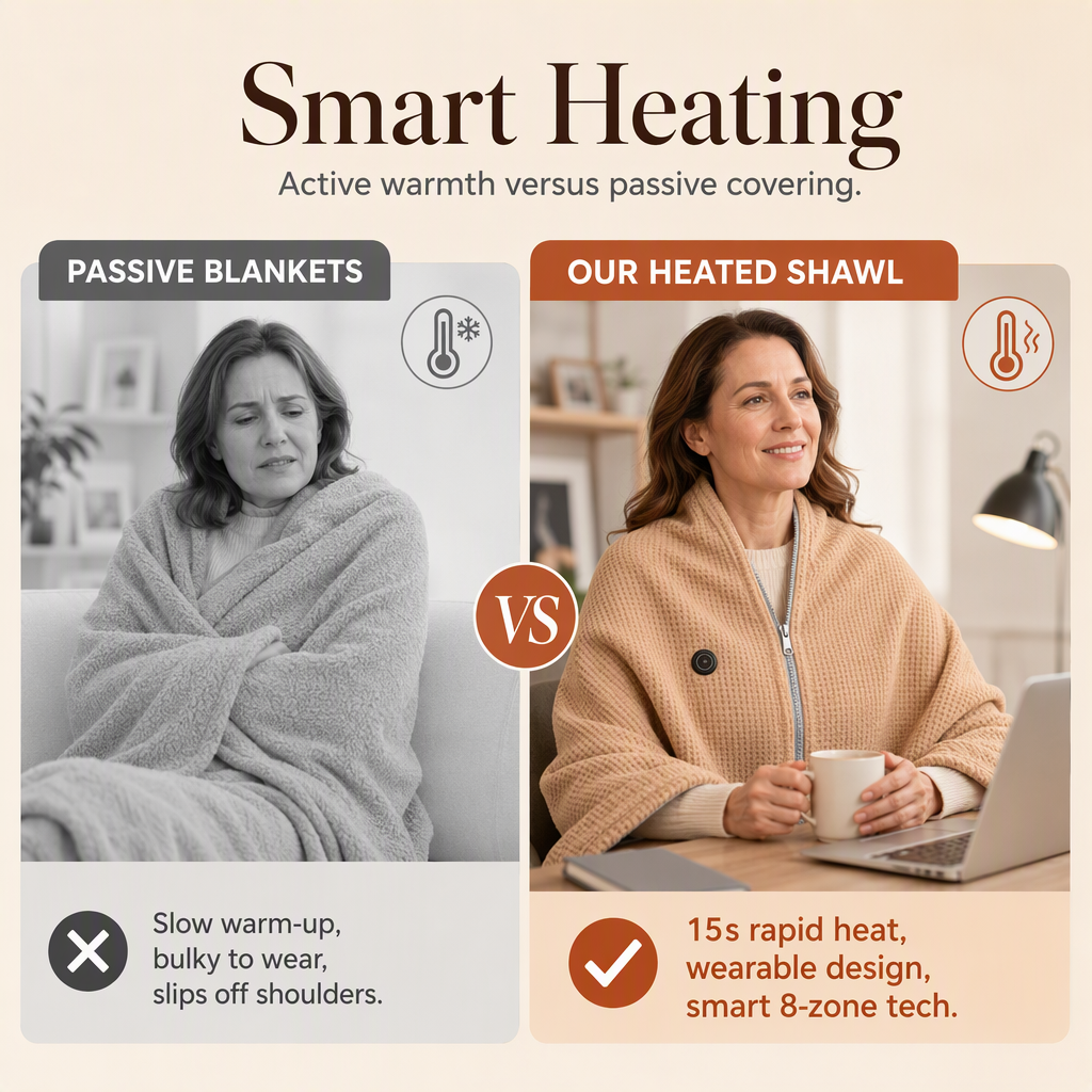🔥 Christmas Sale ❄️ Stay Warm All Winter — Portable Electric Heated Blanket Shawl