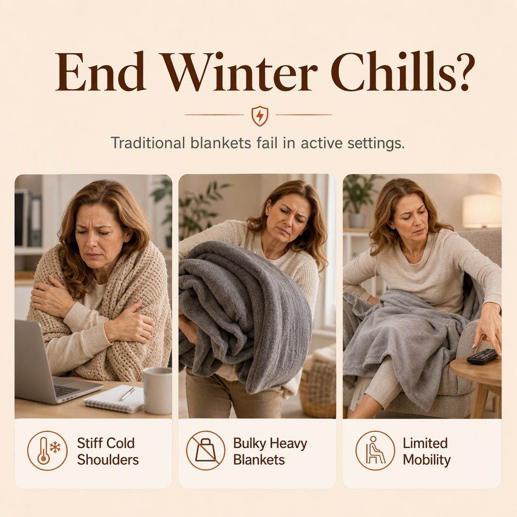 🔥 Christmas Sale ❄️ Stay Warm All Winter — Portable Electric Heated Blanket Shawl