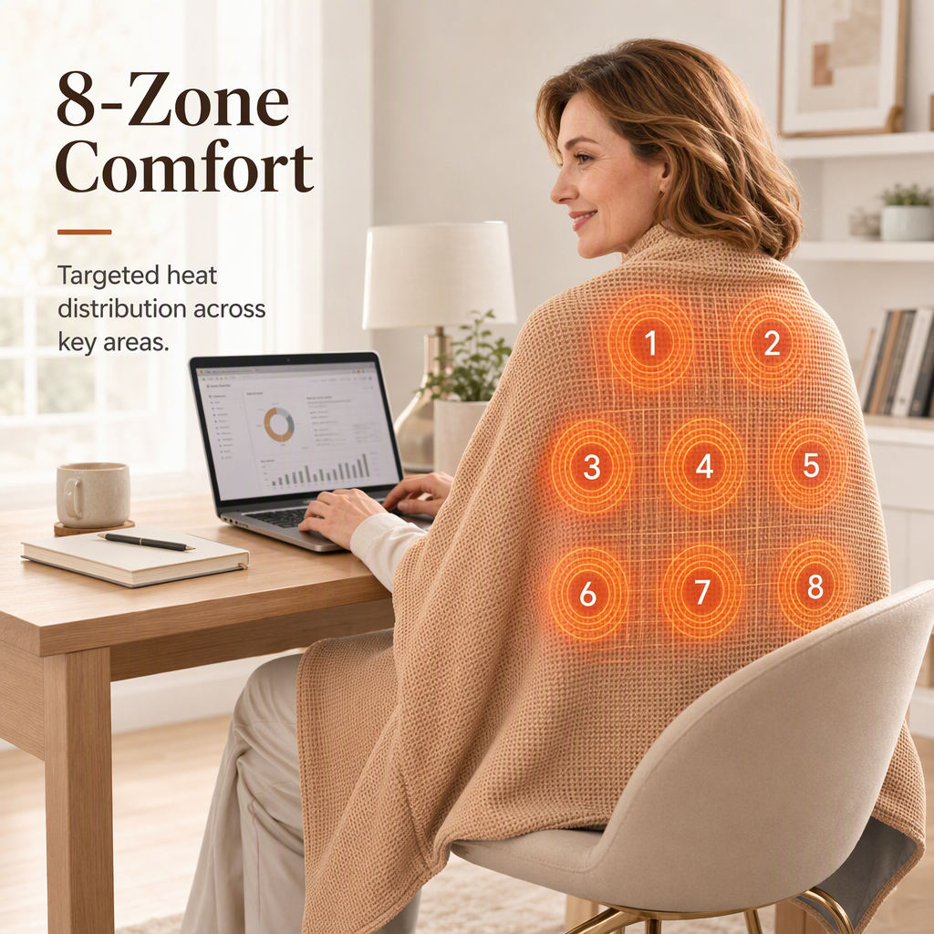 🔥 Christmas Sale ❄️ Stay Warm All Winter — Portable Electric Heated Blanket Shawl