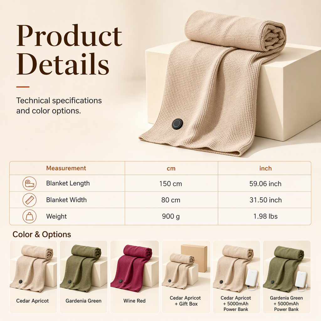 🔥 Christmas Sale ❄️ Stay Warm All Winter — Portable Electric Heated Blanket Shawl