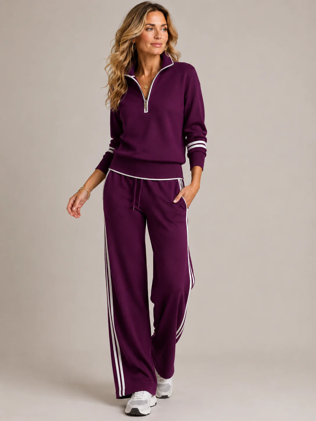 Women’s Casual Long Sleeve Two Piece Sports Set