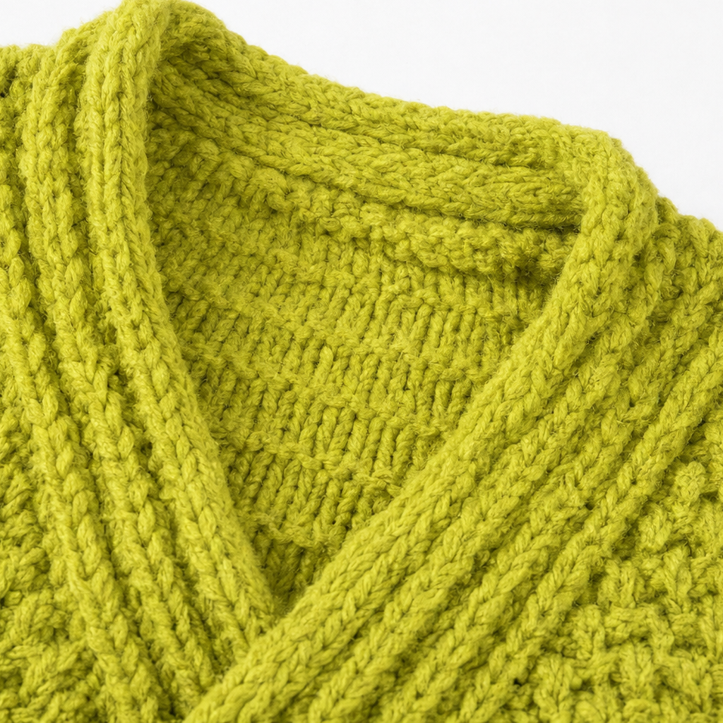 Recent New Products – Chunky Knit Crossover V-Neck Sweater