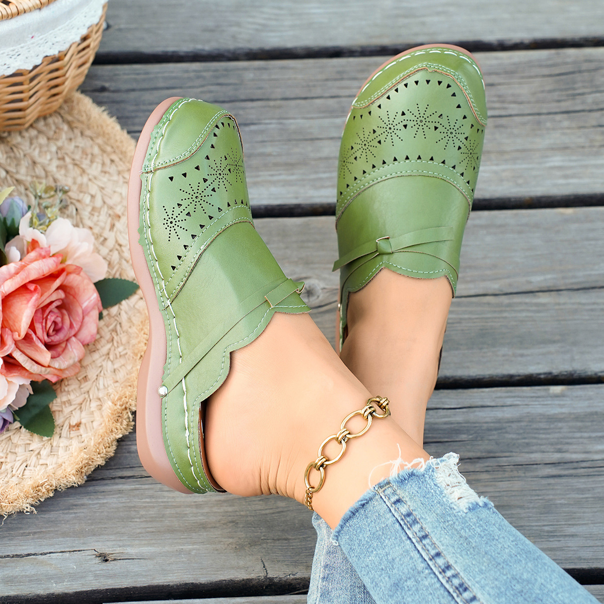 🔥Last Day Promotion 50% OFF - Women's Bowknot Sandals – Comfy Cut-Out Design for Everyday Wear