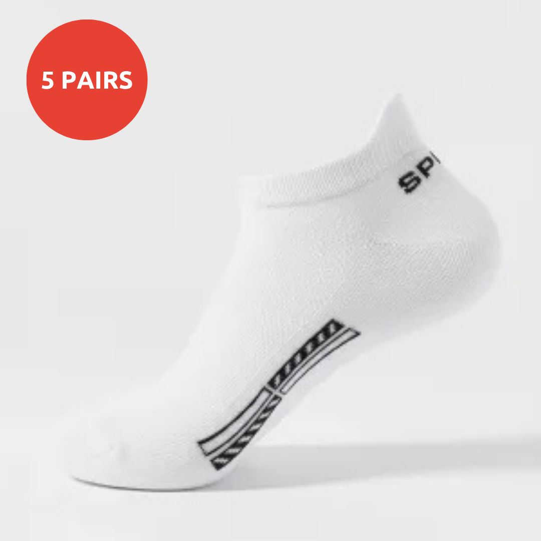 5 Pairs Cotton Mesh Ankle Socks for Sports