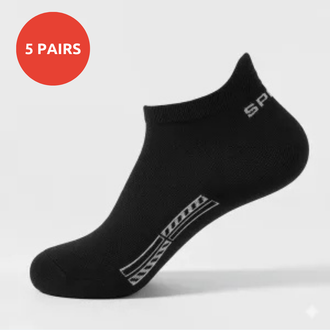 5 Pairs Cotton Mesh Ankle Socks for Sports