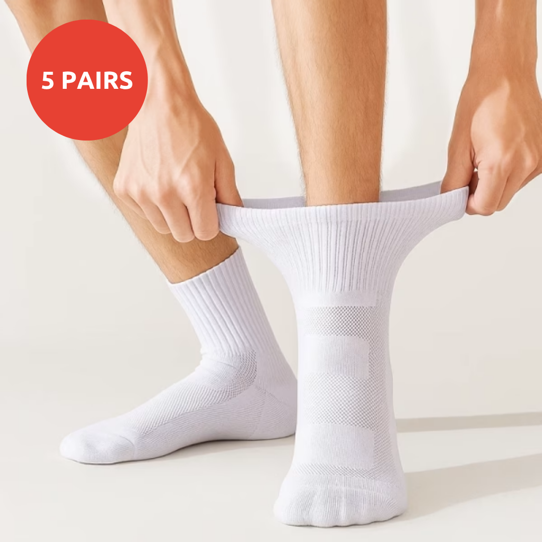 5 Pair Elastic Nylon Quarter Tube Socks for Sports