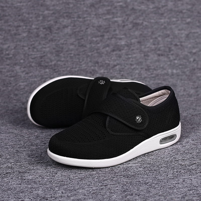 souatsole™ Soft and comfortable orthotic arch support width shoes for swollen feet Black