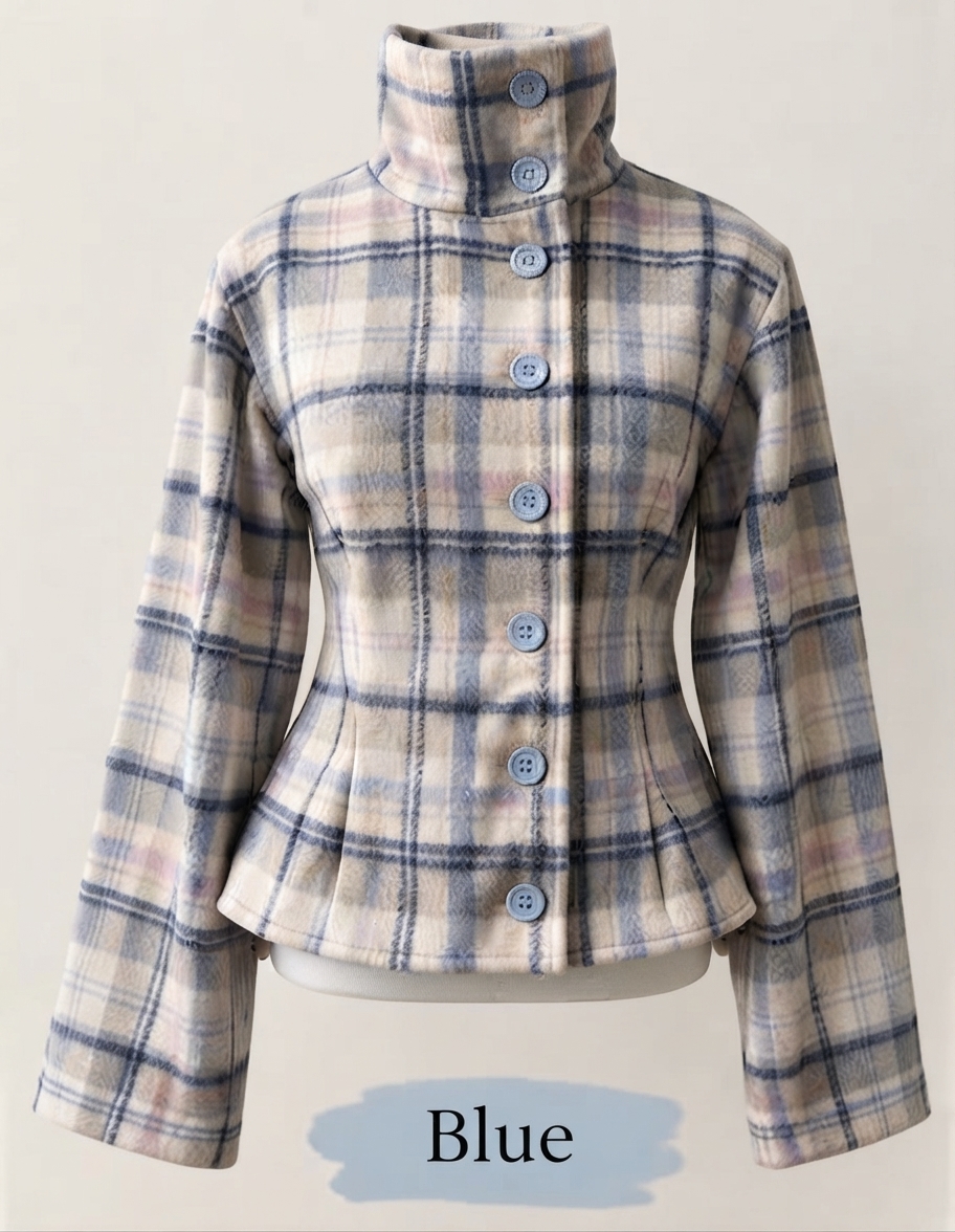 🍂Autumn Sale — 🔥20% Off Today🔥  The Aurelia PlaidPeplum Jacket