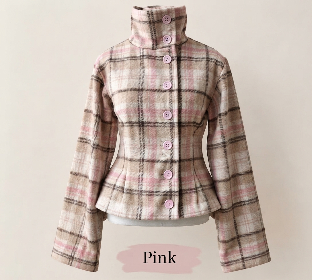 🍂Autumn Sale — 🔥20% Off Today🔥  The Aurelia PlaidPeplum Jacket