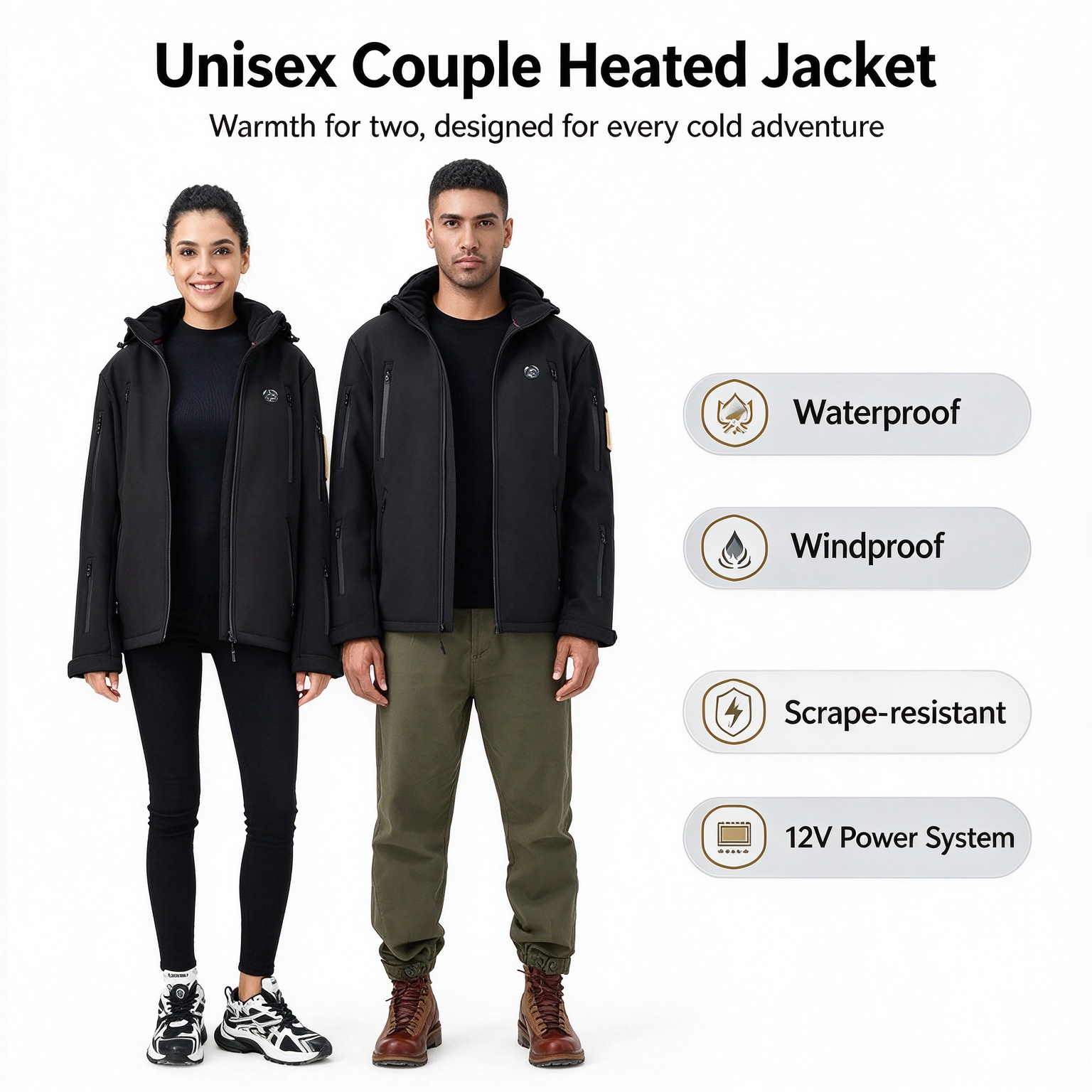 Heated Jacket Waterproof with Battery