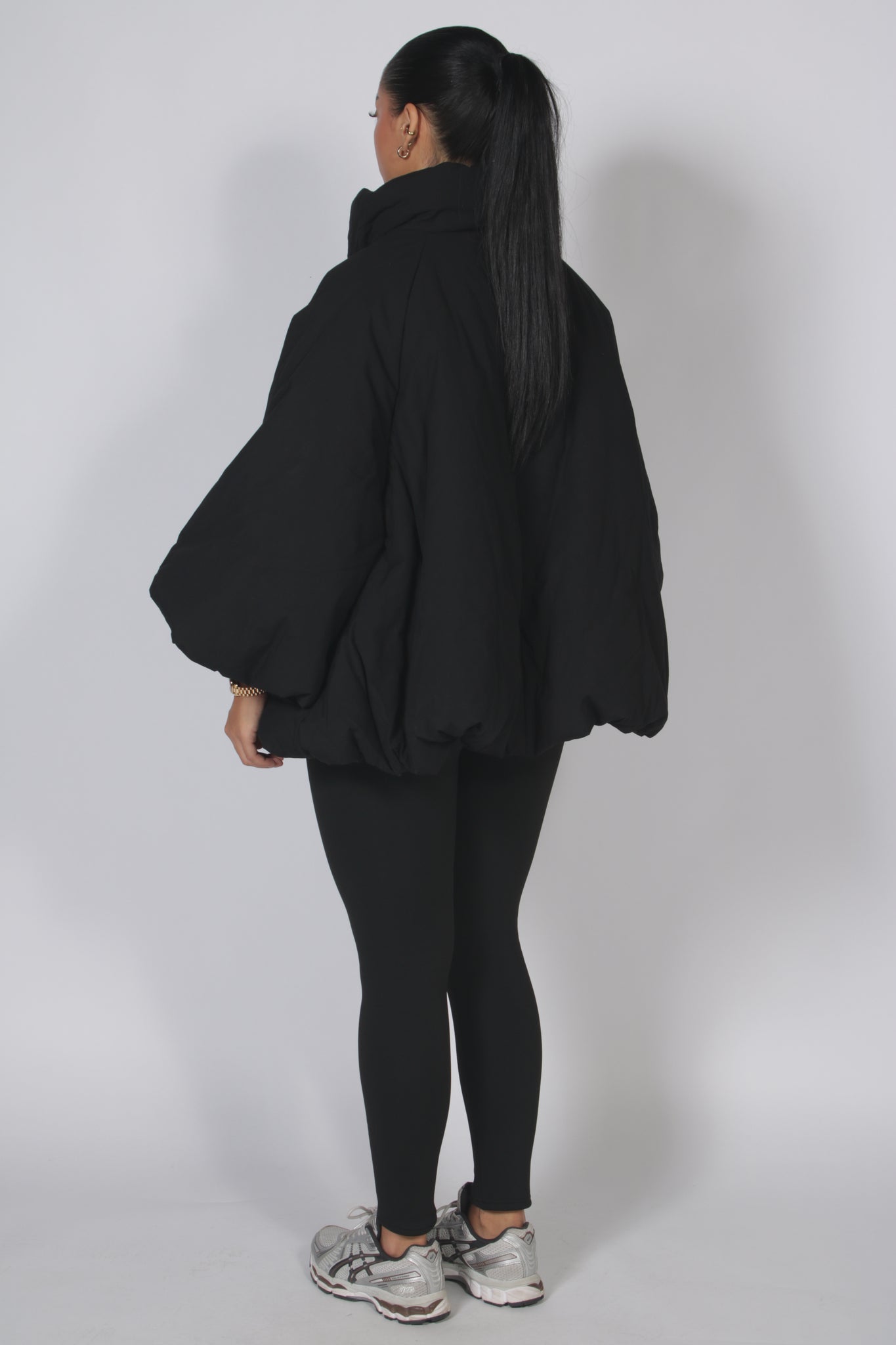 Puffer Choco down coat with a fluffy, voluminous design