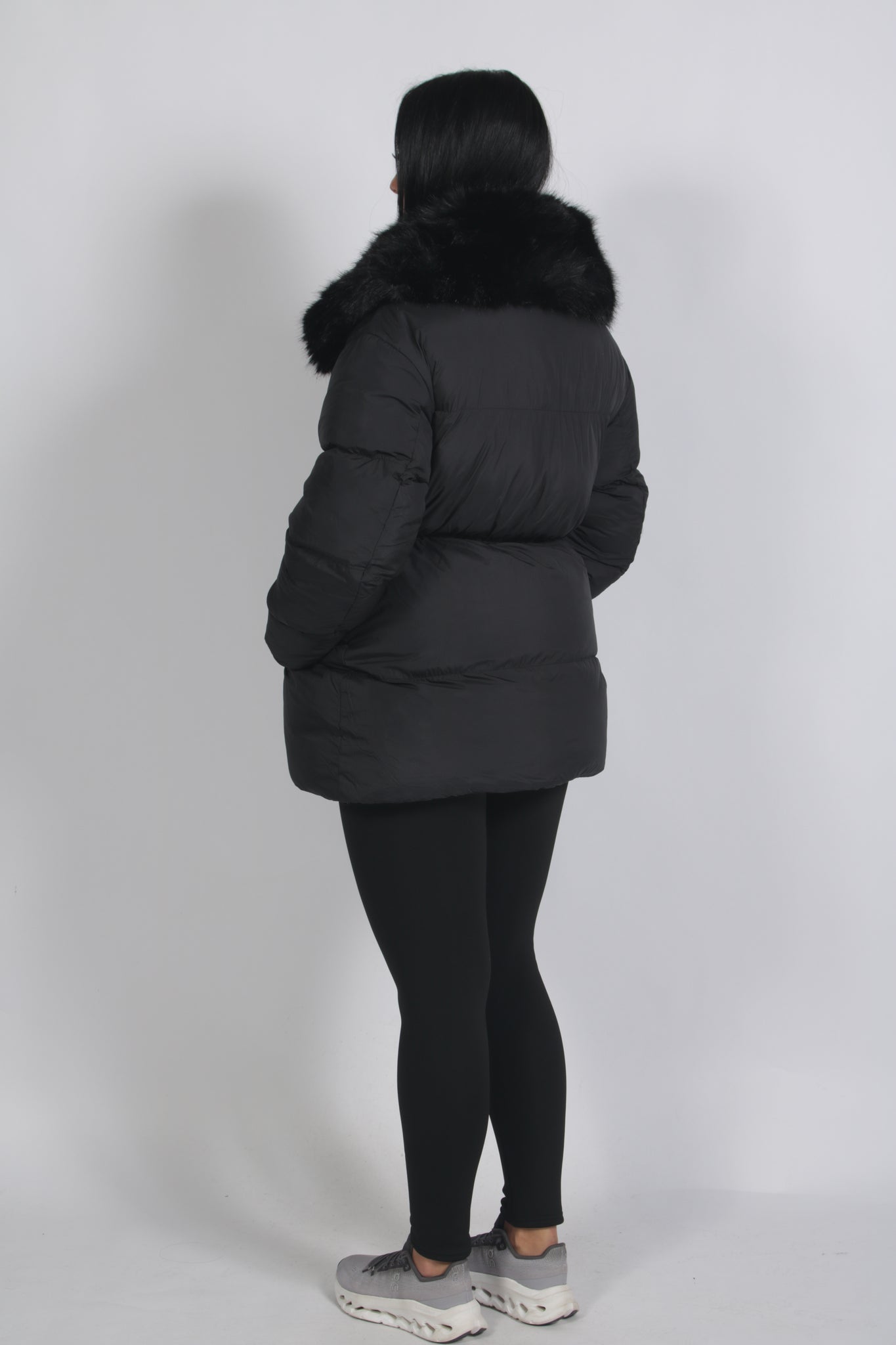 Puffer Choco down coat with a fluffy, voluminous design