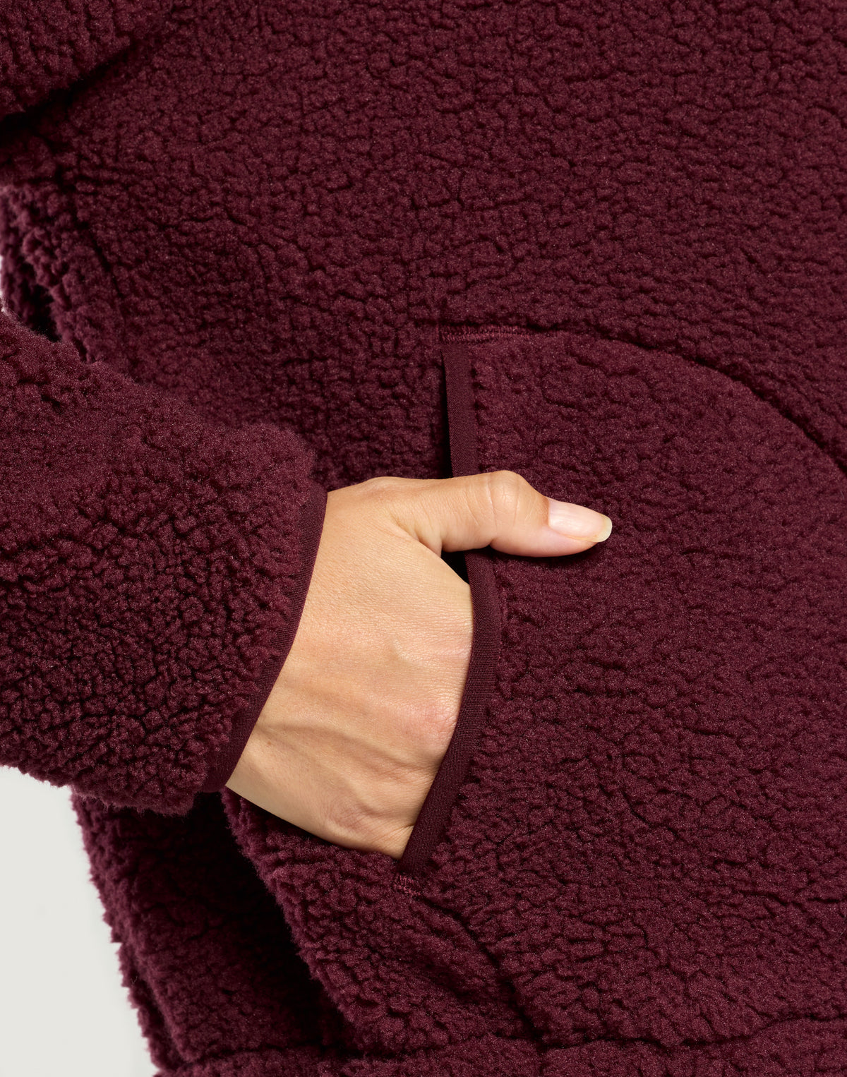 Industry Fleece High Collar Jacket in Mocha Bean